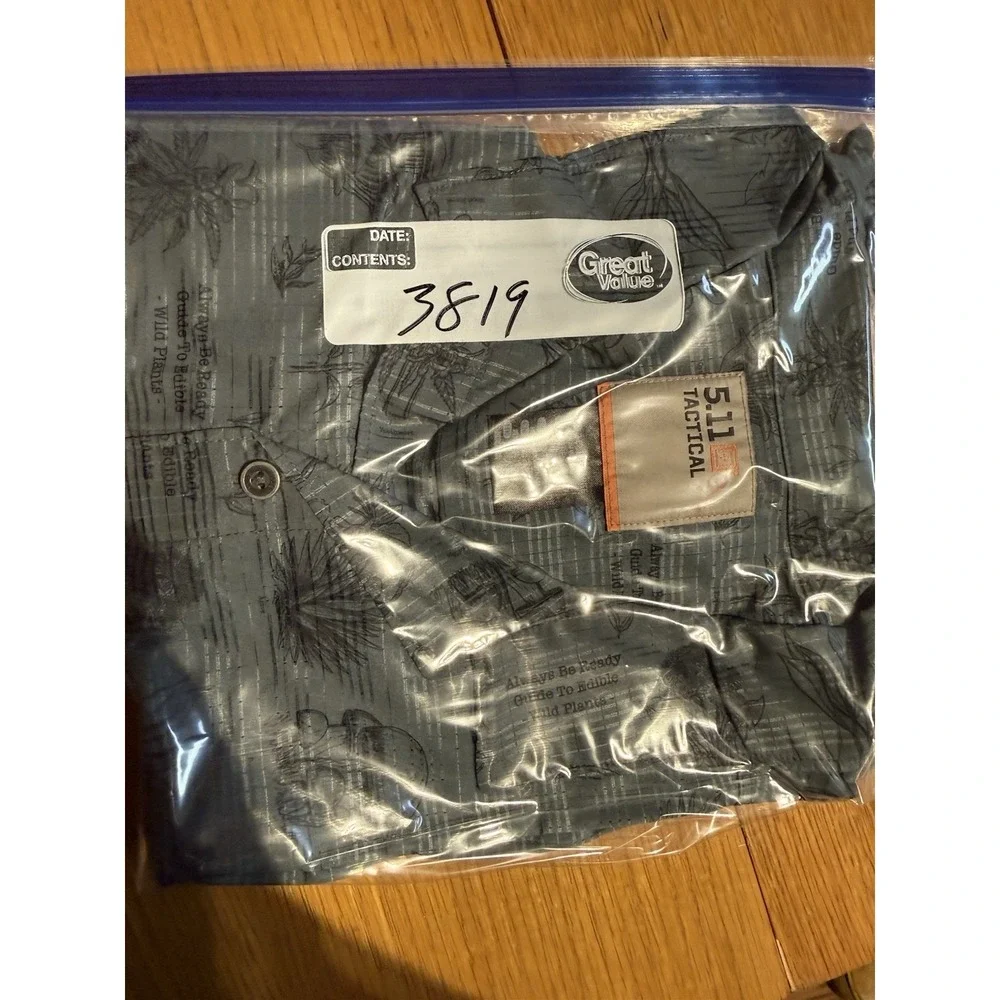 5.11 Tactical Shirt 2XL Blue Edible Plant AOP Snap Western Outdoor Utility - Picture 10 of 10